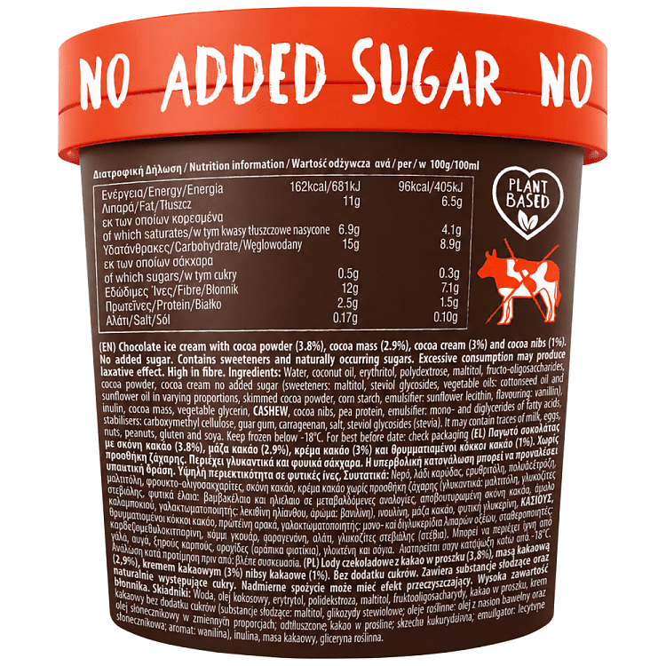 Plan(e)t Triple Chocolate no Added Sugar 250gr (420ml)