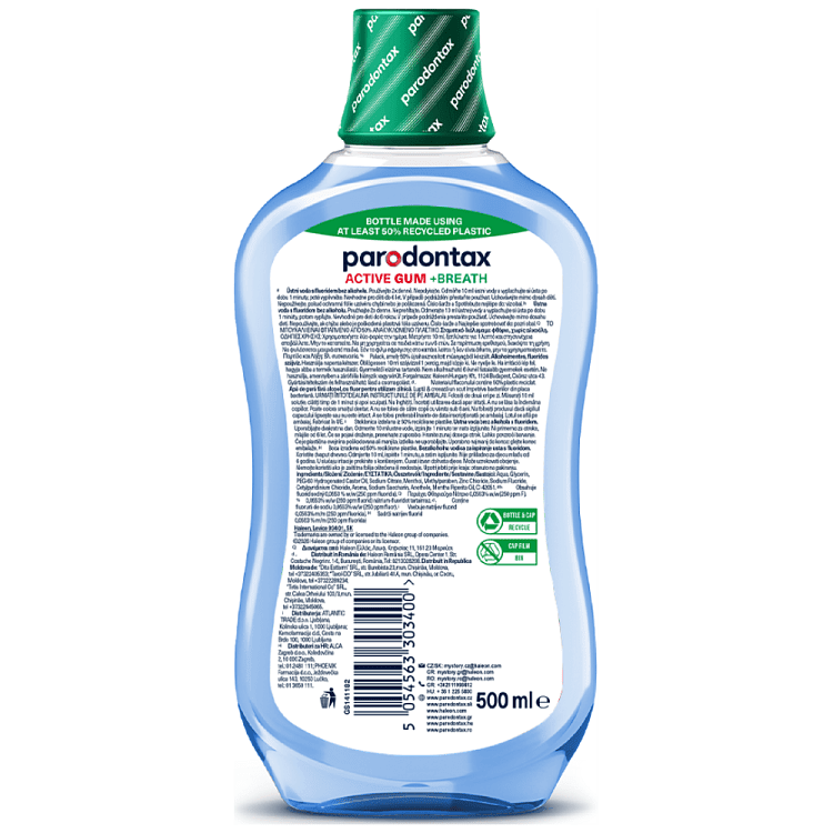 Parodontax Active Gum & Breat Στοματικό Διάλυμα 500ml