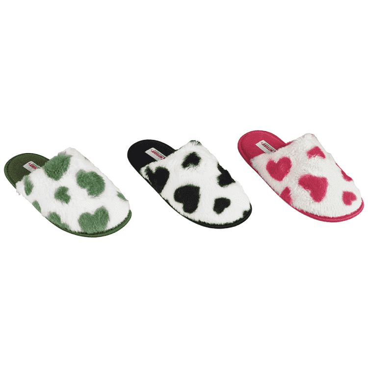 Mitsuko Παντόφλες Γυναικείες Χνουδωτές Καρδιά No 37-41