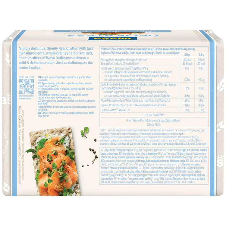 Wasa Φρυγανιές Delikates 270gr
