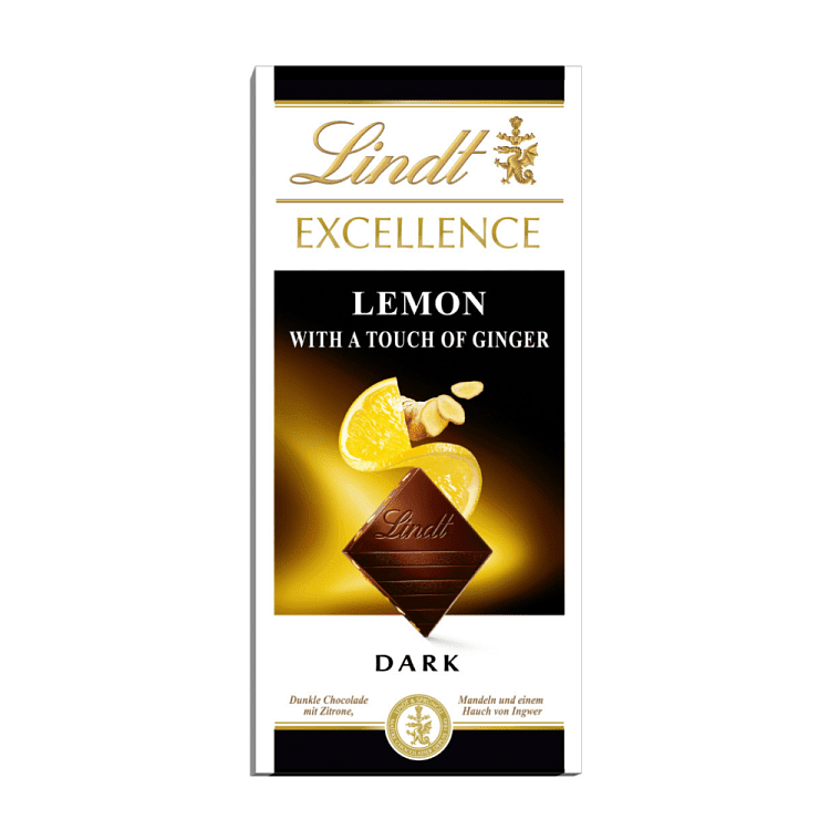 Lindt Excellence Lemon & Ginger 100gr