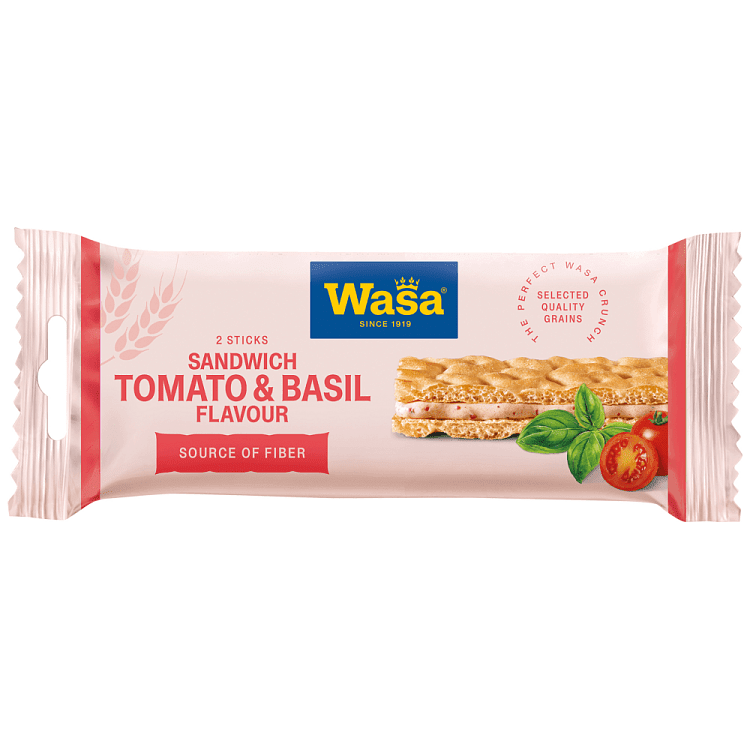 Wasa Φρυγανιές Σίτου Με Γέμιση Τυρί Τομάτα & Βασιλικό 40gr