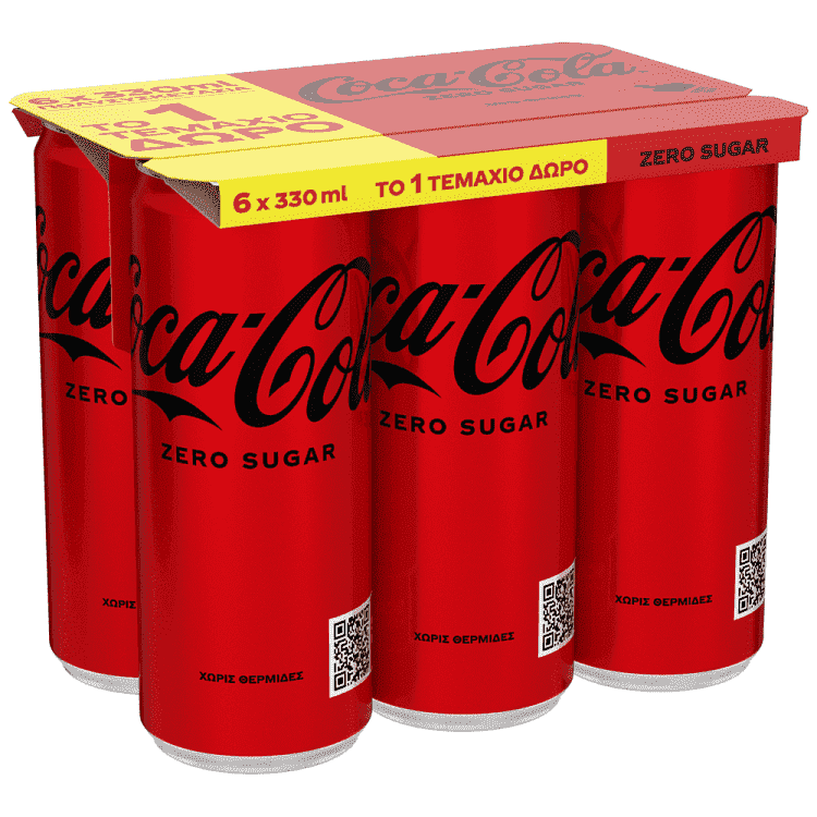 Coca-Cola Zero 330ml 5 + 1 Δώρο