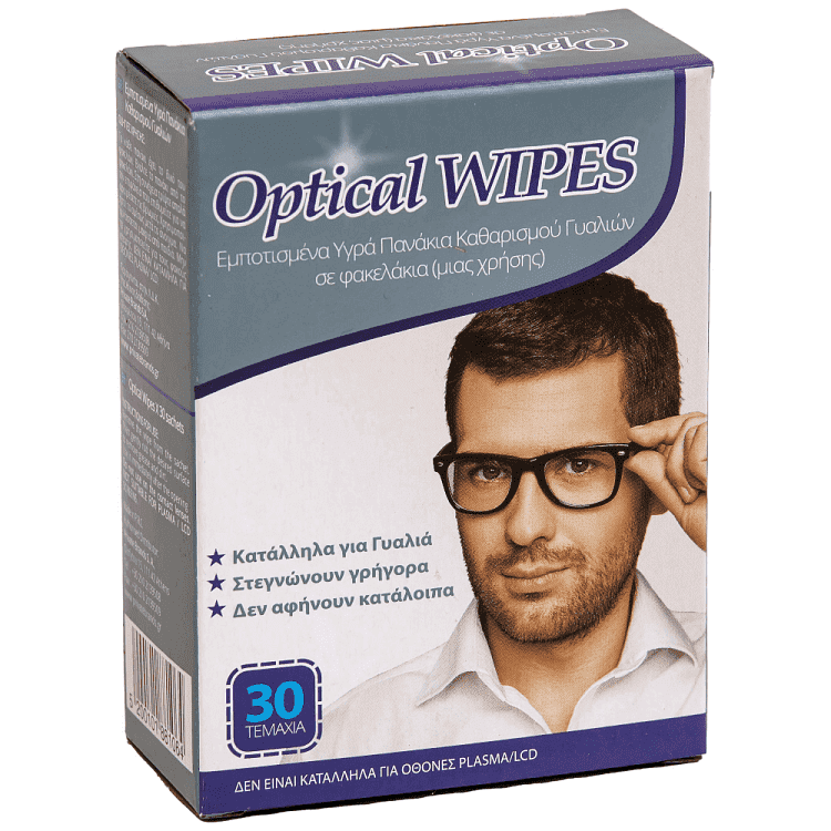 Optical Wipes Πανάκια Γυαλιών 30τεμ