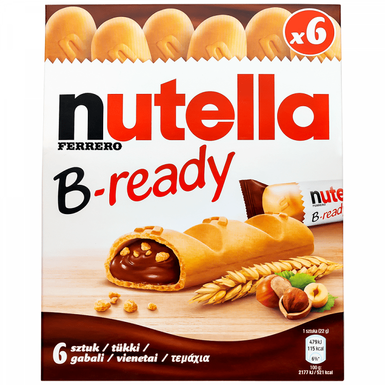 Ferrero Nutella B-Ready 6τεμάχια 132gr