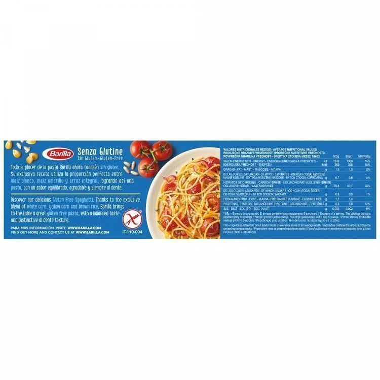 Barilla Ζυμαρικά Spaghetti Χωρίς Γλουτένη 400gr