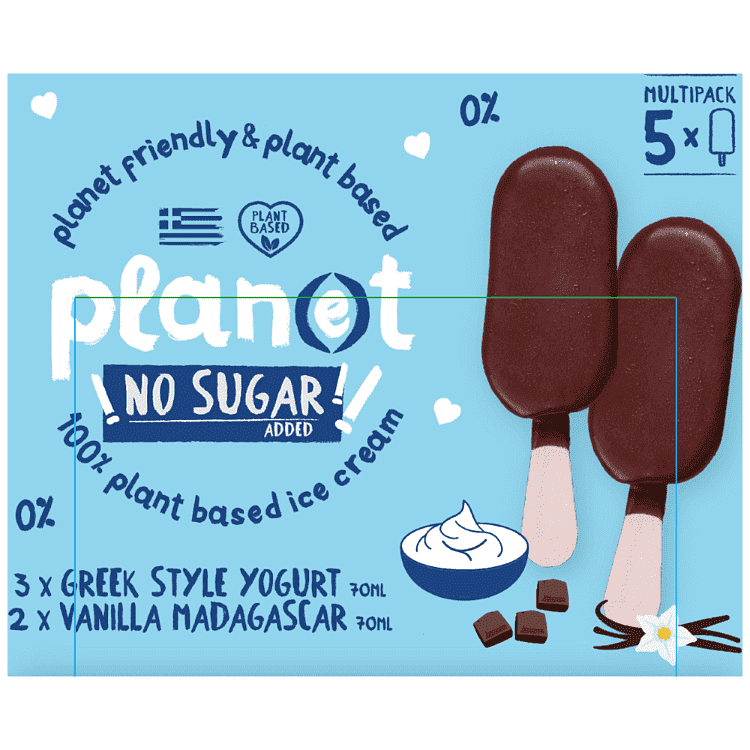 Planet Style Υοgort & Vanilia Madagascar No Sugar 5x70ml