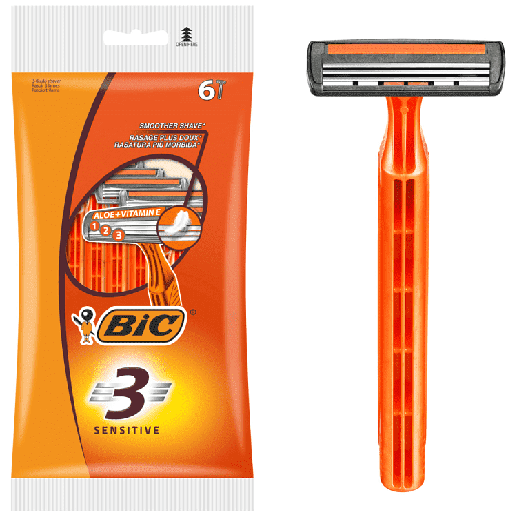 Bic 3 Sensitive Ξυριστικές Μηχάνες 6τεμ