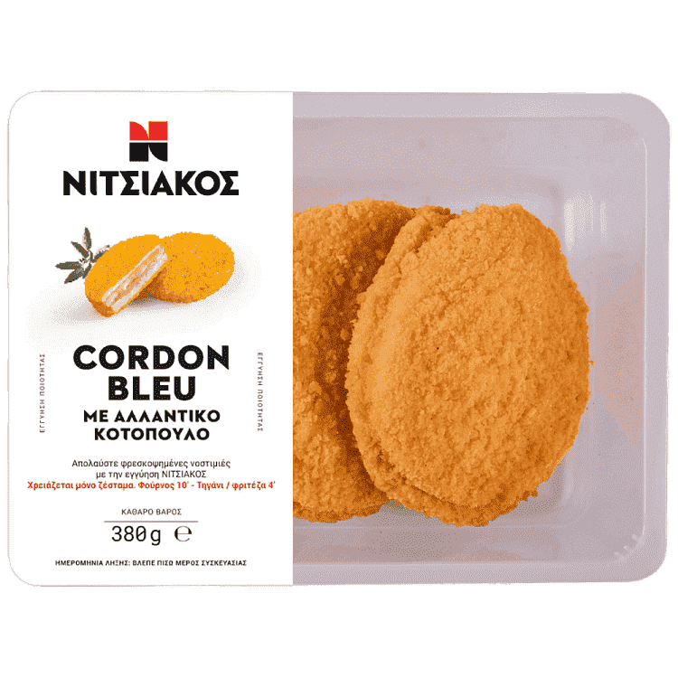 Νιτσιάκος Cordon Blue Ελληνικό Κοτόπουλο Τυποποιημένο 380gr
