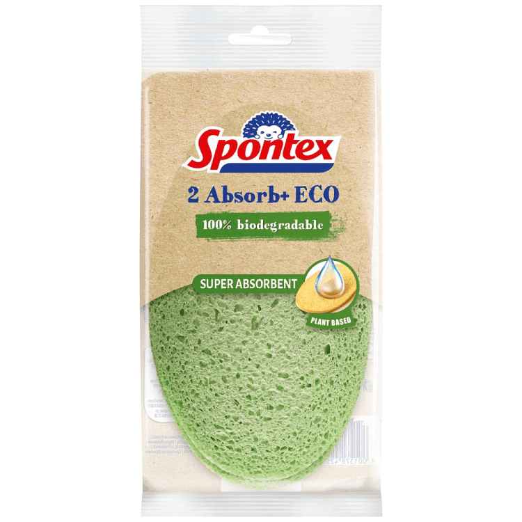 Spontex Eco Absorb Φυτικής Κυτταρίνης Σφουγγάρι 2τεμ
