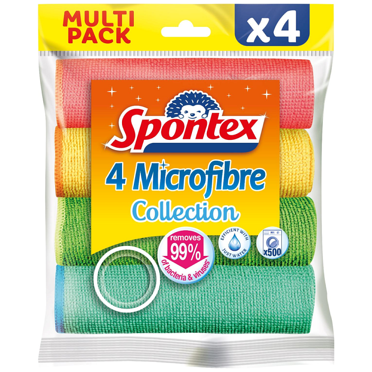 Spontex Πανάκια Mικροϊνών Multipack 4τεμ