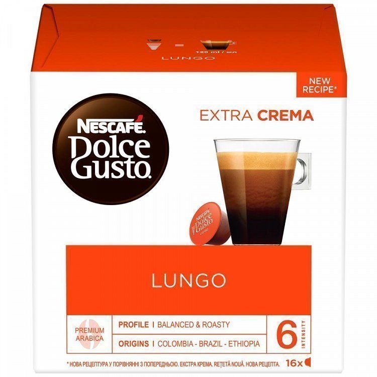 Nescafe Dolce Gusto Espresso Lungo Κάψουλες 16τεμ 104gr