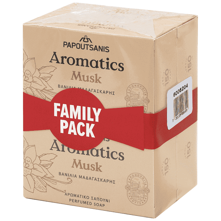 Papoytsanis Aromatics Σαπούνι Box Βανίλια Μαδαγασκάρης 4x100gr