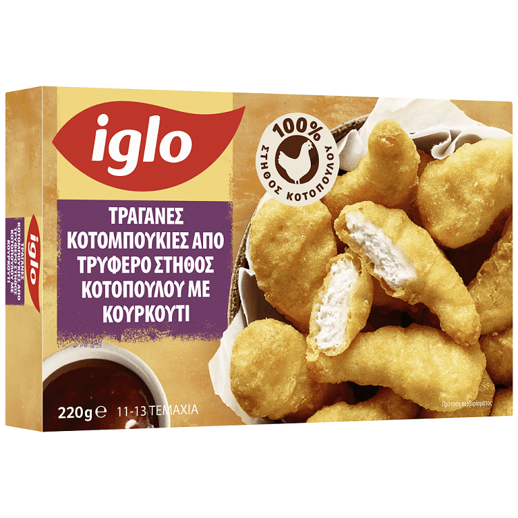 Iglo Κοτομπουκιές Φιλέτο Στήθος Κοτόπουλο Κατεψυγμένο 220gr