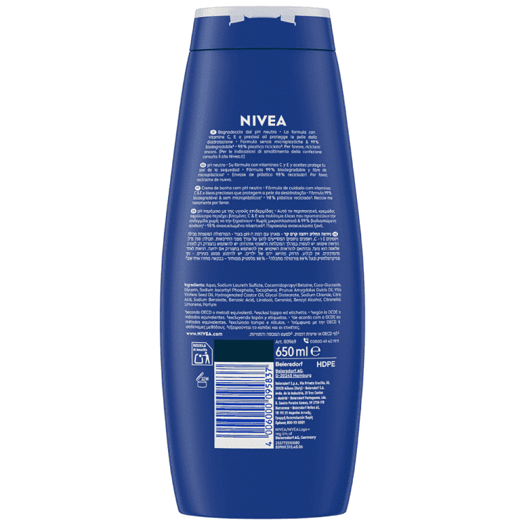 Nivea Αφρόλουτρο Κρεμώδες Creme Care 650ml