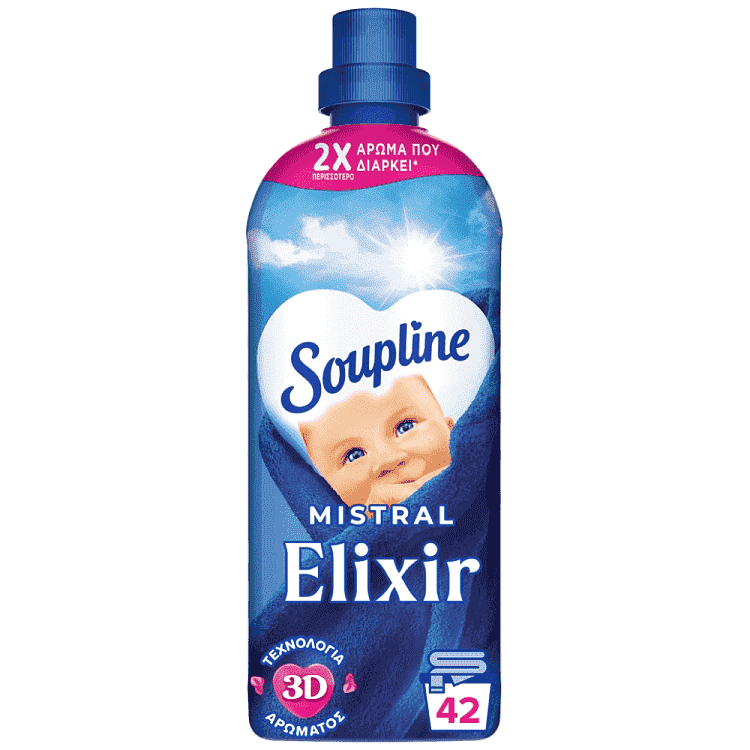 Soupline Συμπυκνωμένο Μαλακτικό Mistal Elixir 42μεζ 924ml