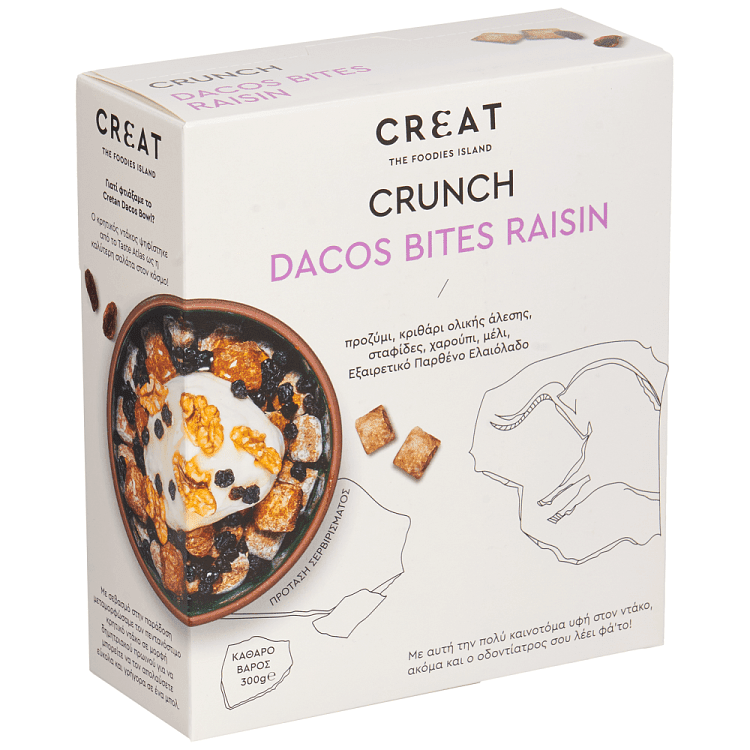 Dacos Bites με Χαρούπι & Σταφίδα 300gr