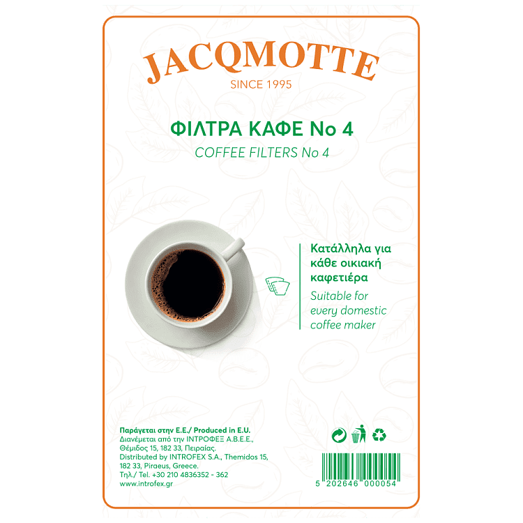Jacqmotte Φίλτρα Καφέ Νο4 40τεμ