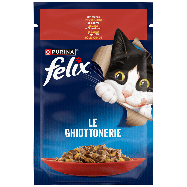 Felix Agail Φακελάκι Τροφή Γάτας Βοδινό Σε Ζελέ 85gr