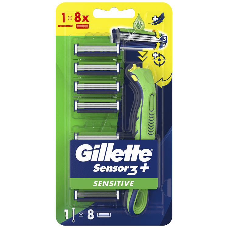 Gillette Sensor 3 Sensitive Δώρο 8 Ανταλλακτικά Λαβή