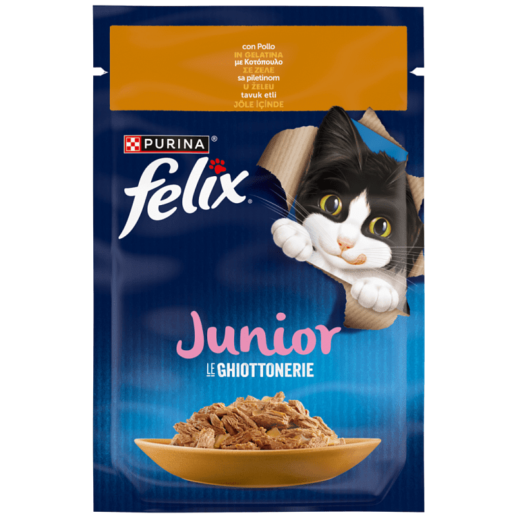 Felix Agail Junior Τροφή Γάτας Κοτόπουλο 85gr