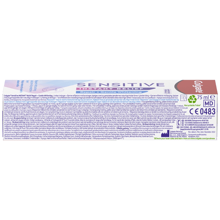 Colgate Sensitive Instant Relief Οδοντόκρεμα Whitening 75ml