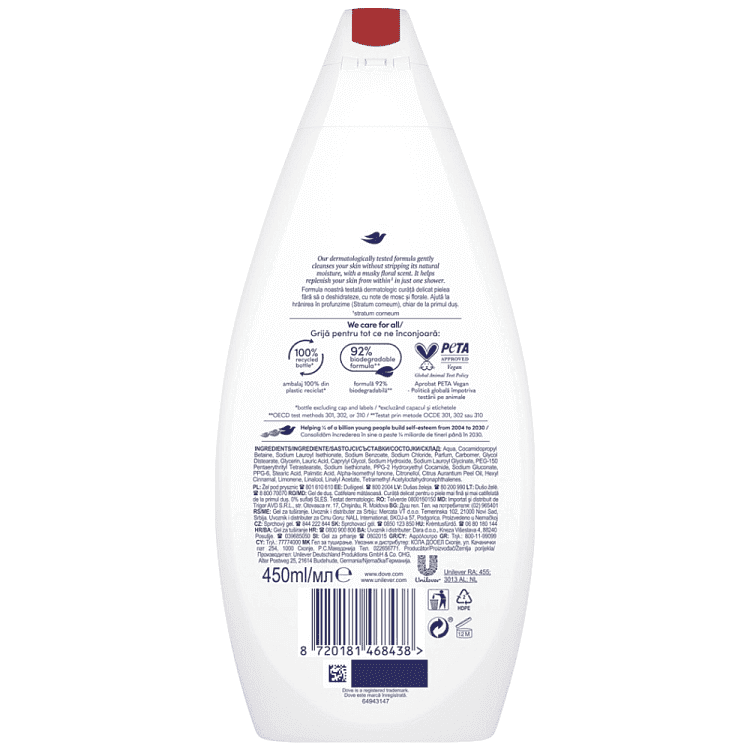 Dove Αφρόλουτρο Silky Velvet 450ml