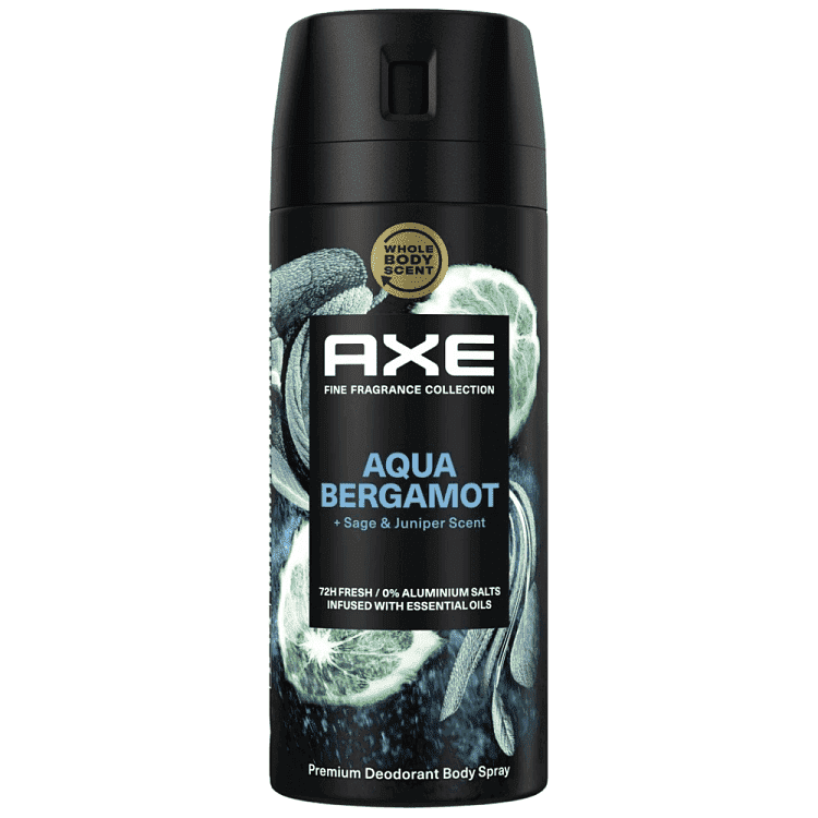 Axe Αποσμητικό Σπρέυ Σώματος Aqua Bergamot 150ml