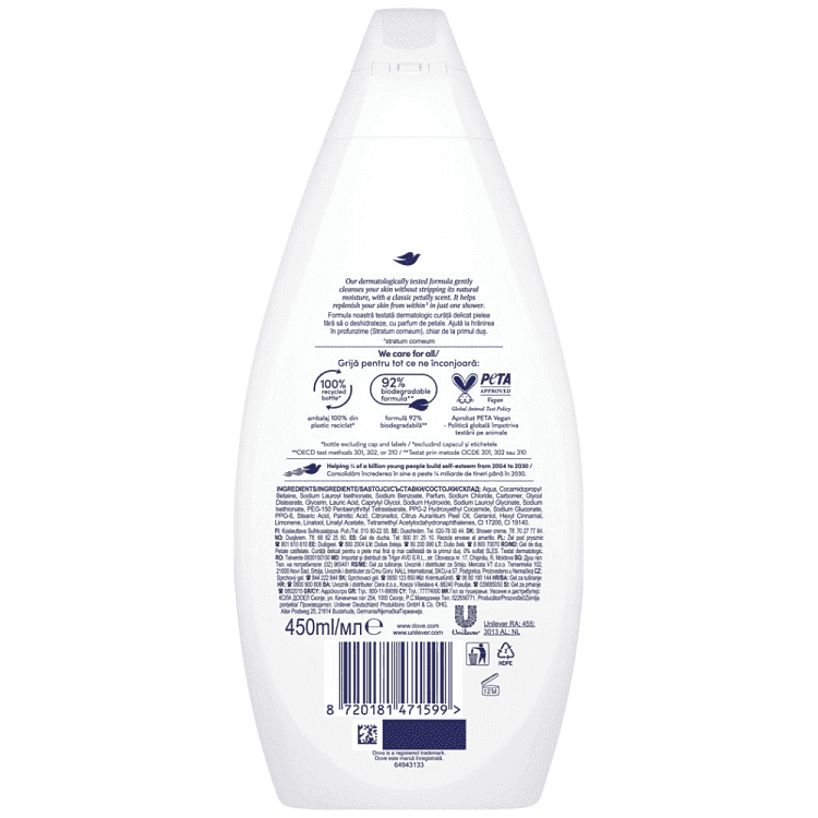 Dove Αφρόλουτρο Petal Soft 450ml