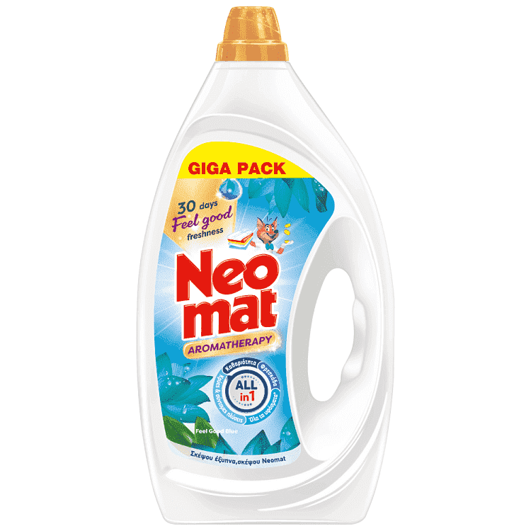Neomat Απορρυπαντικό Πληντυρίου Ρούχων Gel Aromatotherapy Good Feel 3,825 85Μεζ