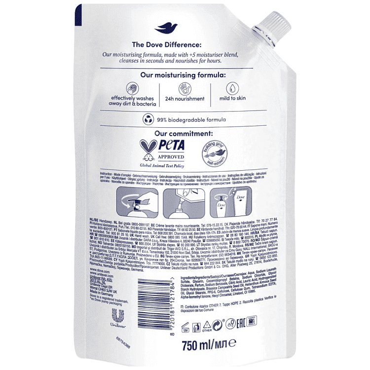 Dove Silk Κρεμοσάπουνο Ανταλλακτικό 750ml