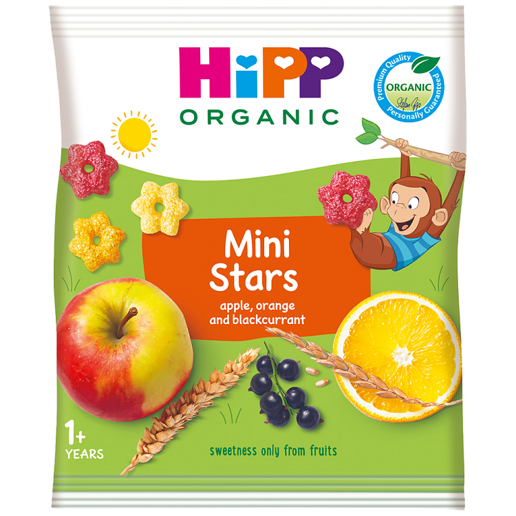 Hipp Παιδικά Αστεράκια Φρούτων Bio 30gr