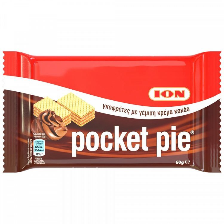 ΙΟΝ Pocket Pie Γκοφρέτες Κρέμα Κακάο 60gr