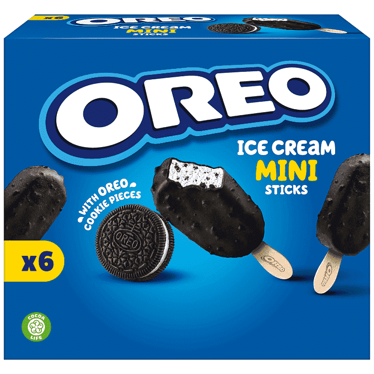 Oreo Παγωτό Mini Ξυλάκια Πολυσυσκευασία 6x50ml 219gr