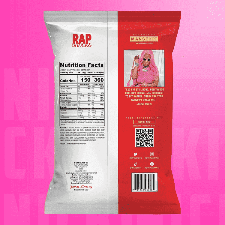 Rap Snacks Nicky Minaj Bbq Honey Truffle 71gr