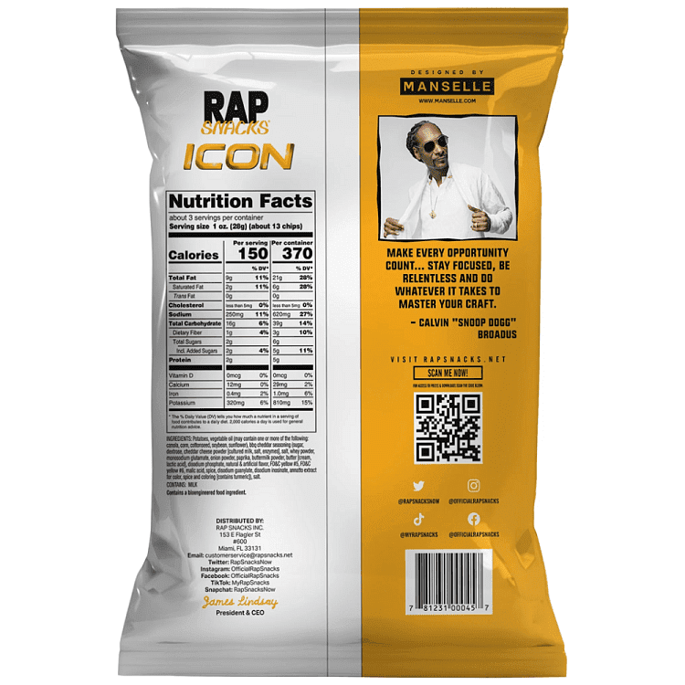 Rap Snacks Snoop Dogg Bbq Cheddar 71gr