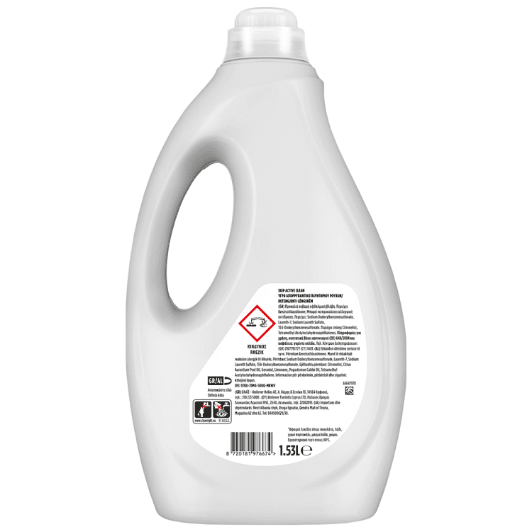 Skip Υγρό Απορρυπαντικό Πλυντηρίου Active Clean 34μεζ 1,53lt