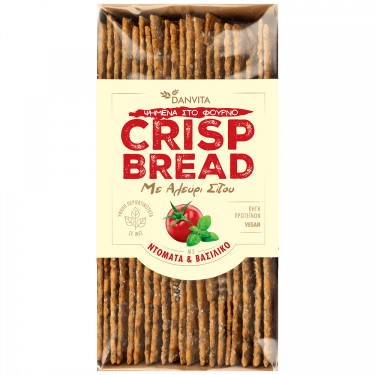 Crisp Bread Ντομάτα & Βασιλικό 130gr