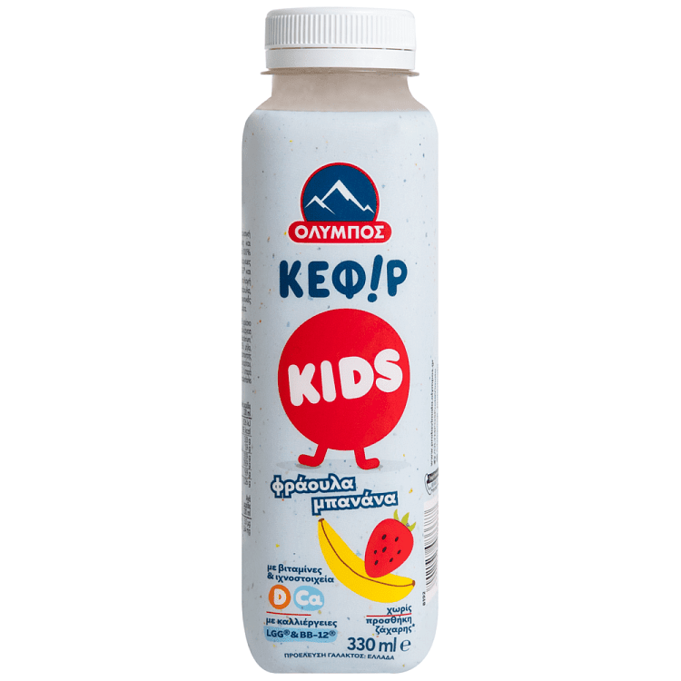 Όλυμπος Kids Κεφίρ Φράουλα Μπανάνα 330ml