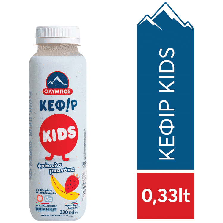 Όλυμπος Kids Κεφίρ Φράουλα Μπανάνα 330ml