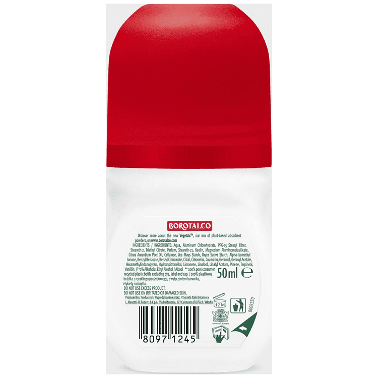 Borotalco Αποσμητικό Σώματος Roll-On Intensive 50ml