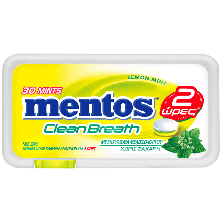 Μentos CB 2Hrs Lemonmint Melissa 30τεμ