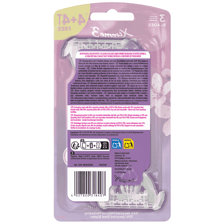 Wilkinson Intuition Comfort Cherry Blossom Ξυραφάκια 4τεμ