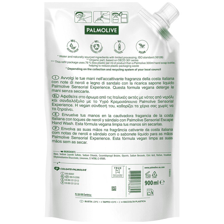 Palmolive Κρεμοσάπουνο Neroli Ανταλλακτικό 900ml