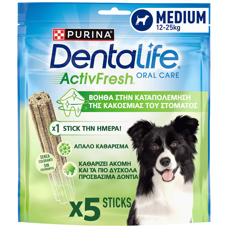 Purina Dentalife ActiveFresh Snack Σκύλου Medium 115gr