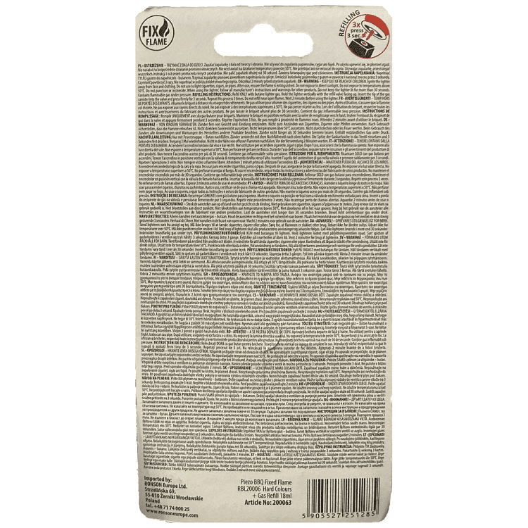 Ronson Σετ Αναπτήρας BBQ Με Αέριο 18ml 16t