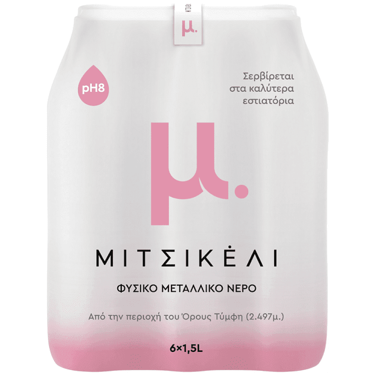 Μιτσικέλι Φυσικό Μεταλλικό Νερό 1,5 lt 6 τεμ.