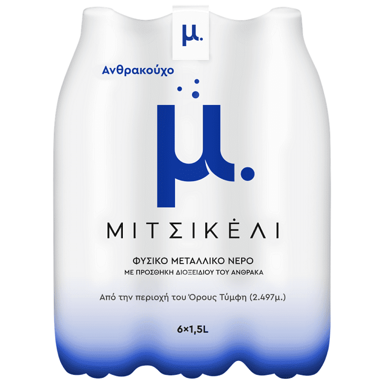 Μιτσικέλι Ανθρακούχο Νερό 6x1,5lt