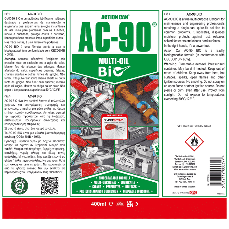 Ac 90 Bio Λιπαντικό Αντισκωριακό 400ml