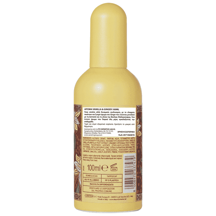 Tesori Κολώνια Vanilia & Ginger 100gr
